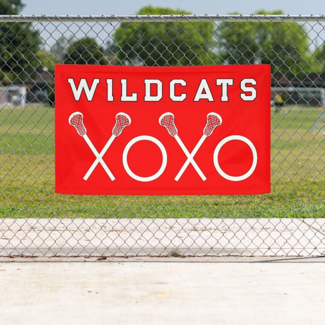 Lacrosse Team Red Banner (Insitu)