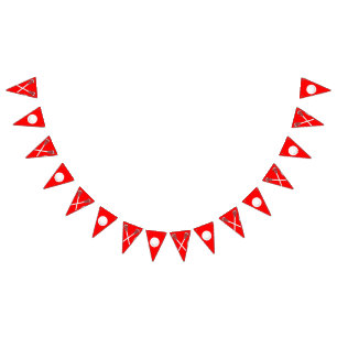 Lacrosse Team Red Bunting Flags Wimpelkette