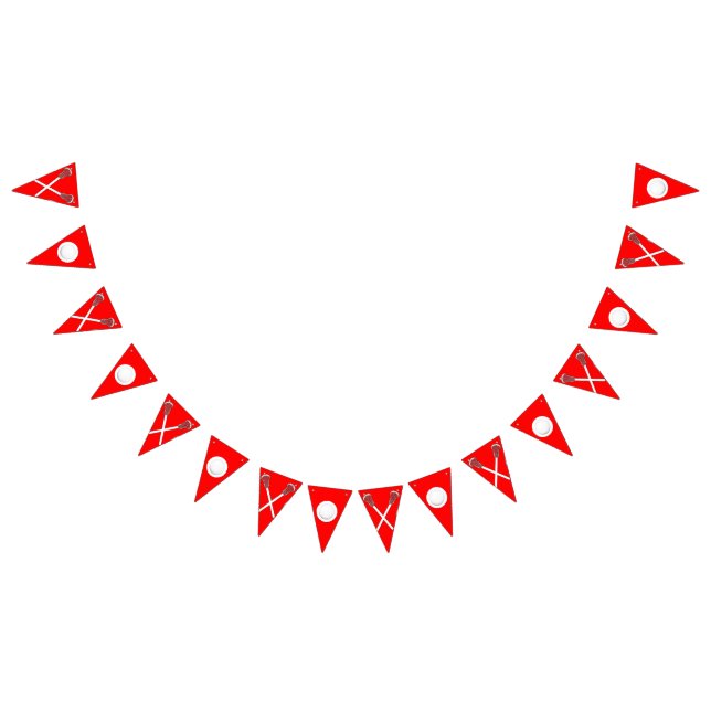 Lacrosse Team Red Bunting Flags Wimpelkette (Alle)
