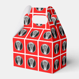 Lacrosse Team Red Favor Box Geschenkschachtel