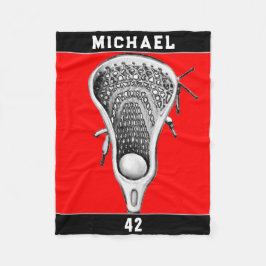 Lacrosse Team Red Sports Fleecedecke