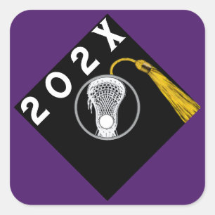 Lacrosse Team Senior Night Lila Square Sticker