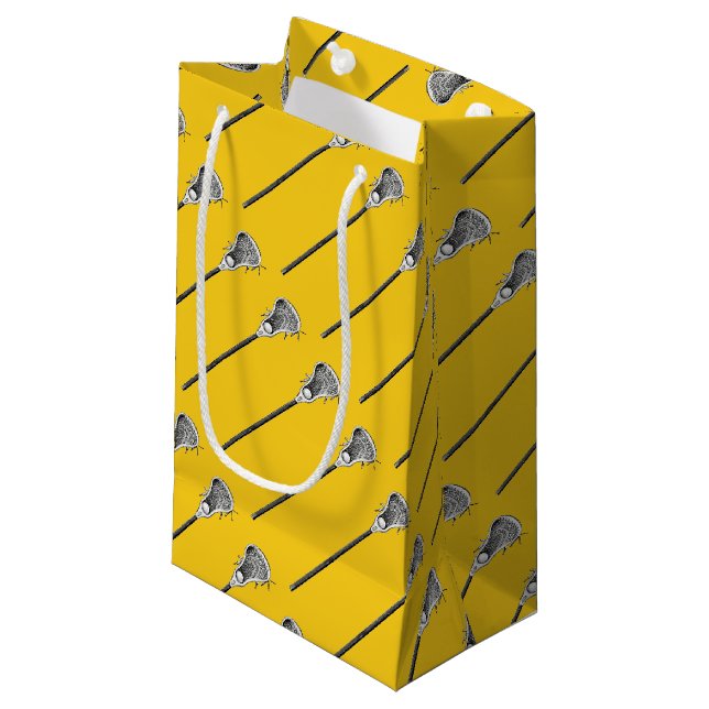 Lacrosse Team Yellow Kleine Geschenktüte (Vorderseite Schrägansicht)