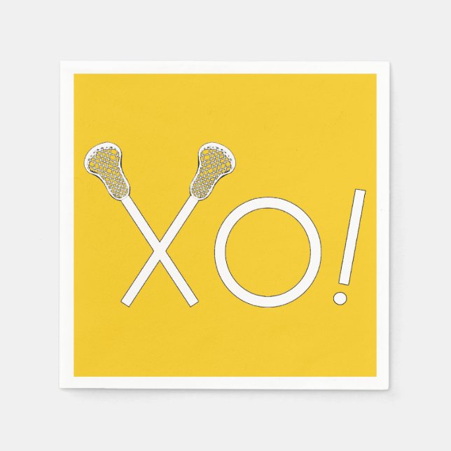 Lacrosse Team Yellow Serviette (Vorderseite)