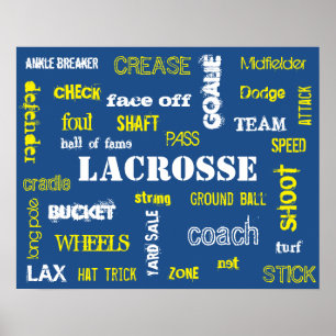 Lacrosse-Terminologie-Plakat! Poster