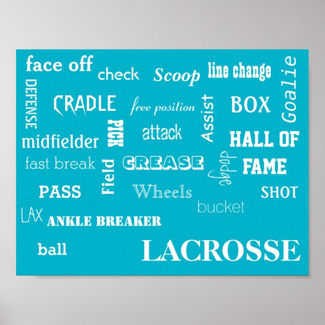 Lacrosse Terminology Poster (Vorne)