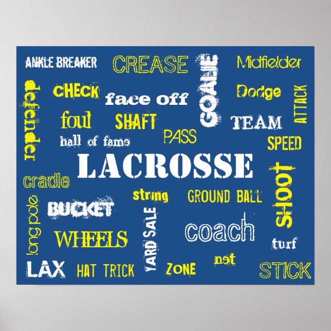 Lacrosse Terminology Poster! Poster (Vorne)