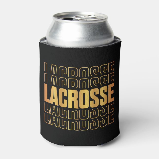 Lacrosse Text kann gefärbt werden Dosenkühler (Kanne Vorderseite)