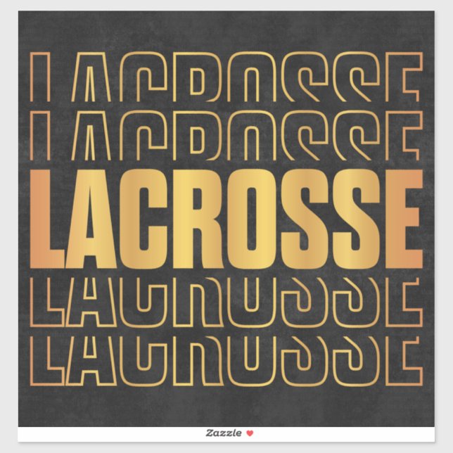 Lacrosse Text Vinyl Sticker (Blatt)