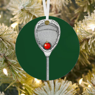 Lacrosse-Torhüter-Weihnachtskollektion Ornament Aus Metall