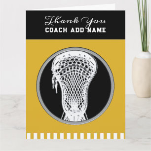Lacrosse-Trainer Danke Karte