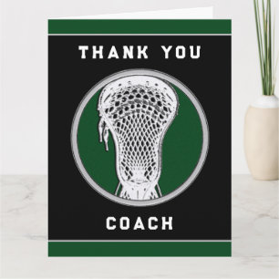Lacrosse-Trainer Dankeskarte