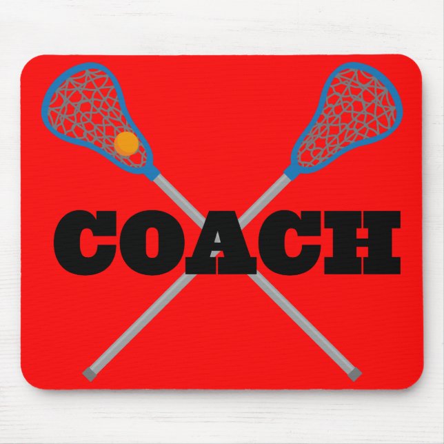 Lacrosse-Trainer-Geschenk-Idee Mousepad (Vorne)