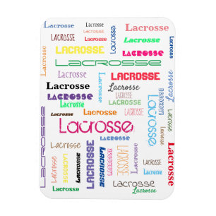 Lacrosse-Typografie Flexibles Foto-Magnet Magnet