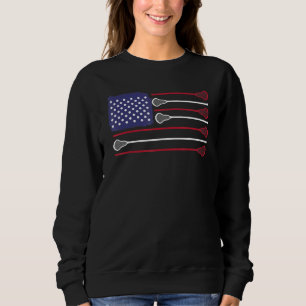 Lacrosse US-Flagge Lacrosse Player Männer Frauen K Sweatshirt
