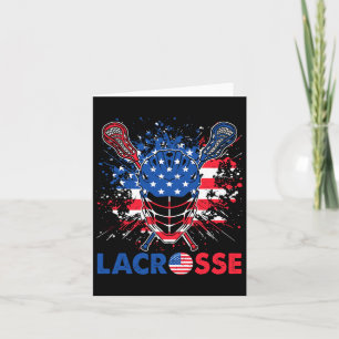 Lacrosse US Flaggen Lax Helmet Sticks 4. Juli Karte