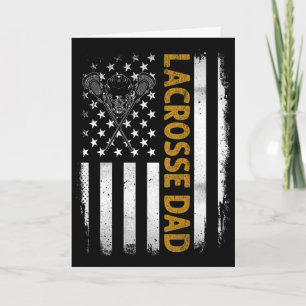 Lacrosse-Vater Amerikanische Flagge 4. Juli Vatert Karte