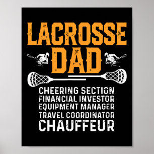 Lacrosse Vater Cheering Section Financial Investor Poster