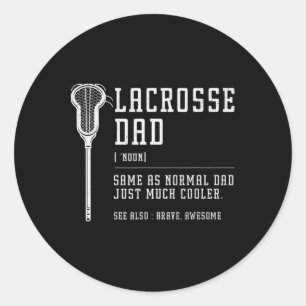 Lacrosse Vater Daddy Quote Definition Männer Vinta Runder Aufkleber