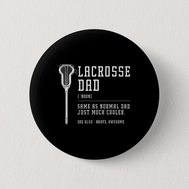 Lacrosse-Vater Daddy-Zitat Definition Männer Vinta Button (Vorderseite)