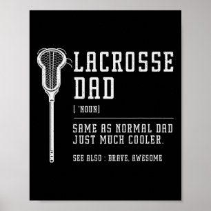 Lacrosse-Vater Daddy-Zitat Definition Männer Vinta Poster