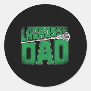 Lacrosse Vater - Lacrosse Bekleidung und Geschenke Runder Aufkleber