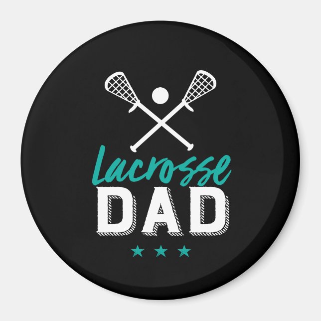 Lacrosse Vater Proud Vater des Sportspielers Kind Magnet (Vorne)