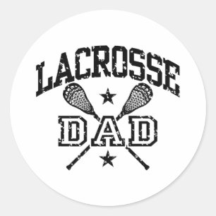 Lacrosse Vater Runder Aufkleber