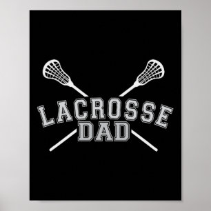 Lacrosse Vater Shirt Lax Crossed Sticks Adult Mens Poster
