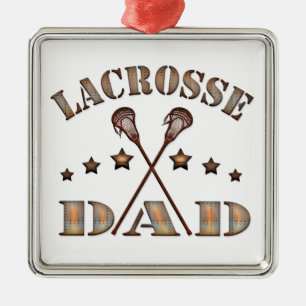 Lacrosse-Vater Steampunk Art Silbernes Ornament