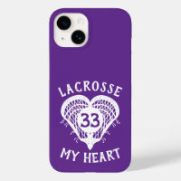 Lacrosse violette Mon coeur Coque-Mate coque iphon