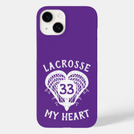 Lacrosse violette Mon coeur Coque-Mate coque iphon