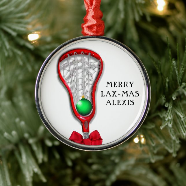 Lacrosse Weihnachten Ornament Aus Metall (Baum)