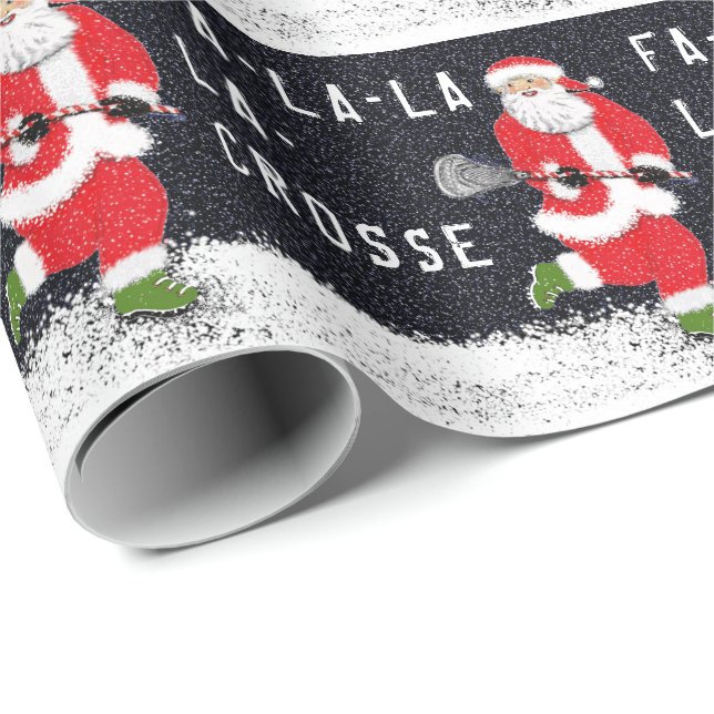Lacrosse Weihnachtsgeschenk Geschenkpapier (Rolleneckpunkt)