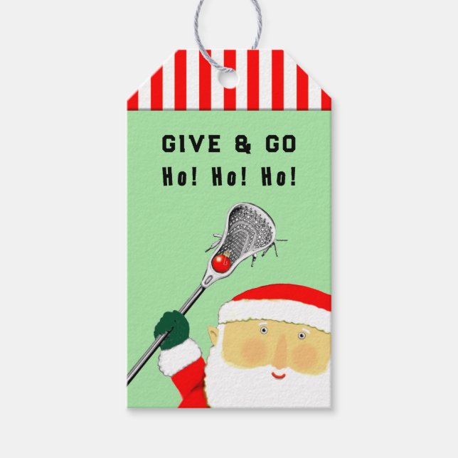 Lacrosse Weihnachtsgeschenke Tags Geschenkanhänger (Vorderseite)