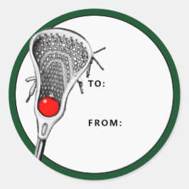Lacrosse Weihnachtsgeschenke Tags Runder Aufkleber