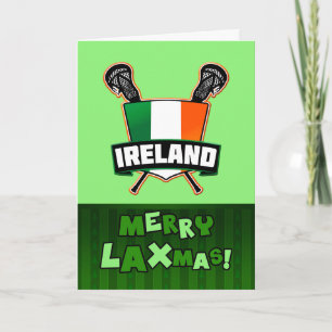 Lacrosse Weihnachtskarte für Irland leicht zu indi Feiertagskarte