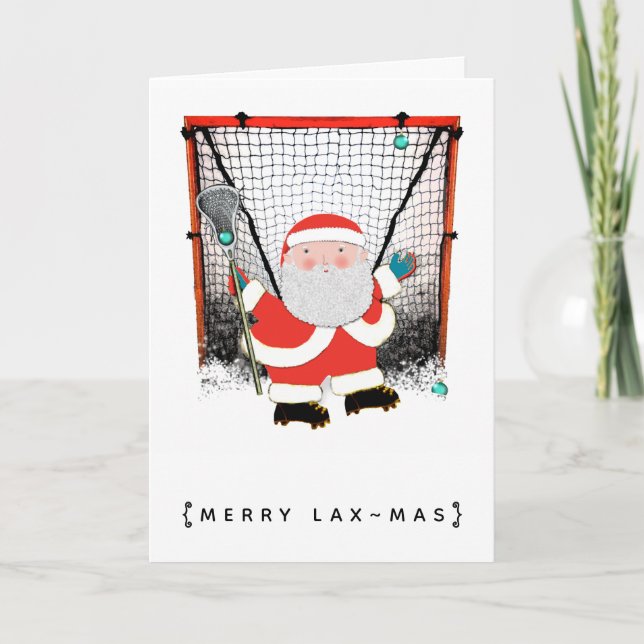 Lacrosse Weihnachtskarten Feiertagskarte (Vorderseite)
