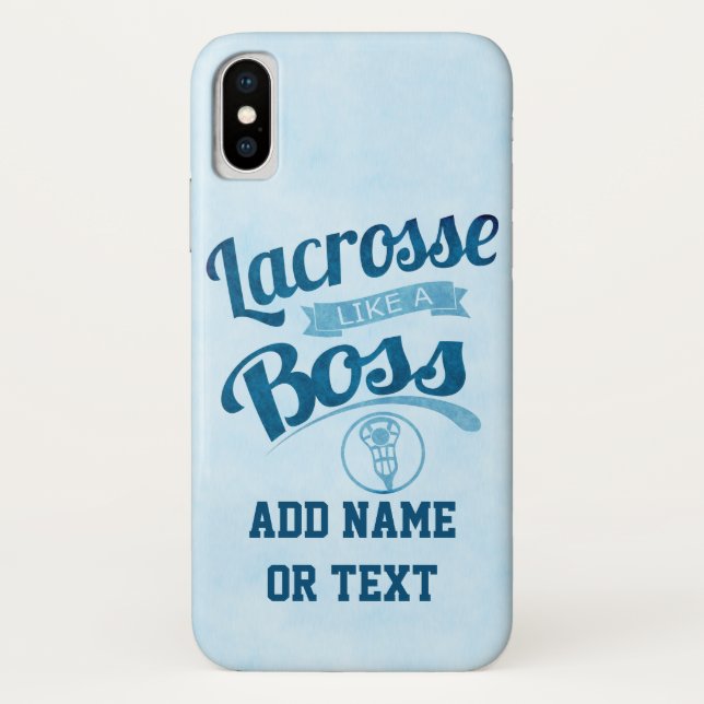 Lacrosse wie ein Boss Case-Mate iPhone Hülle (Rückseite)