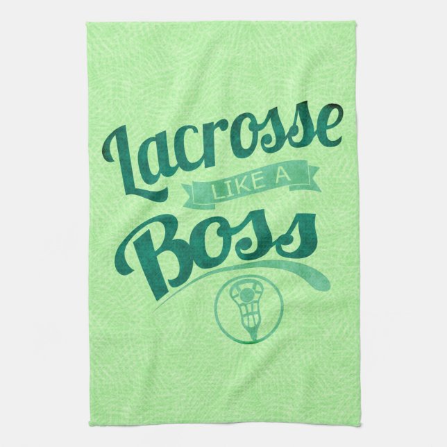 Lacrosse wie ein Boss Geschirrtuch (Vertikal)