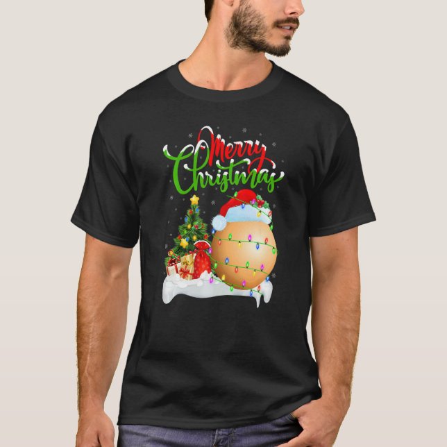 Lacrosse  Xmas Decorations Santa Lacrosse Christma T-Shirt (Vorderseite)