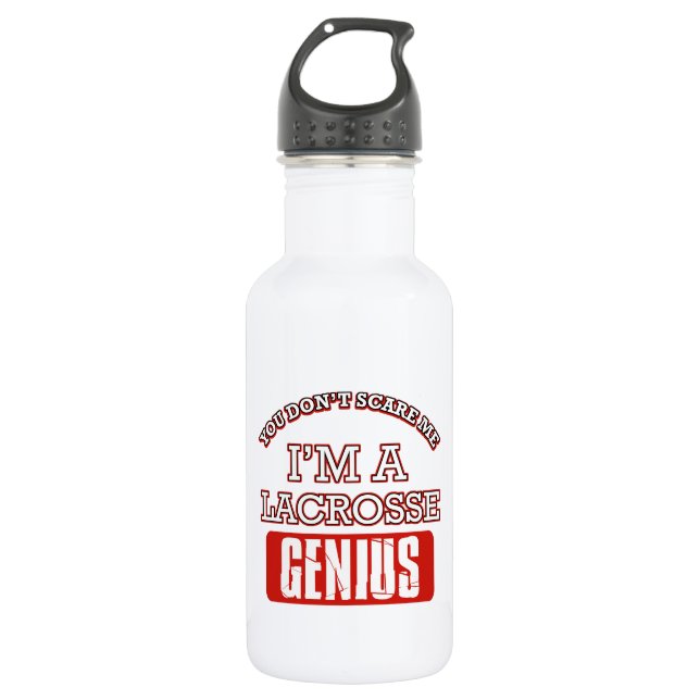 Lacrossegenie Trinkflasche (Vorderseite)