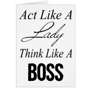 L'acte comme Madame, pensent comme un patron