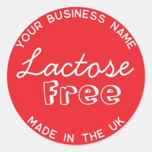 Lactose-freies Lactose-Allergie-Verpackungsetikett Runder Aufkleber