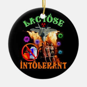 Lactose-Intoleranz Ironisch-Sarcastic Halloween Cr Keramik Ornament