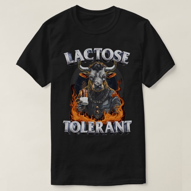 Lactose-tolerantes Originalmetalldesign T-Shirt (Design vorne)