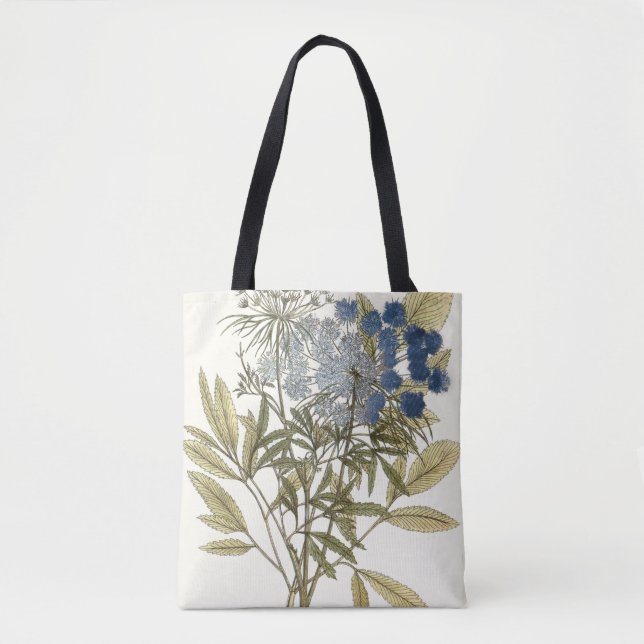 Lacy-Blätter - Blume und Grünflächen Tasche (Vorderseite)