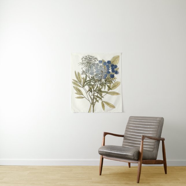 Lacy-Blätter - Blume und Grünflächen Wandteppich (Beispiel)