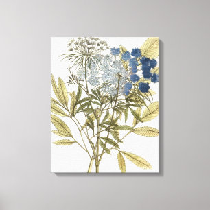 Lacy Blätter - Blumen und Grün Leinwanddruck