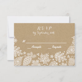 Lacy-Blätter Hochzeit im Herbst RSVP-Karte RSVP Karte